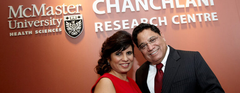 Jaya and Vasu Chanchlani at the Chanchlani Research Centre